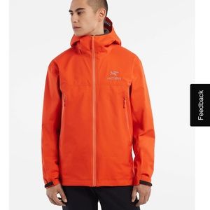 Men’s Arc’teryx Beta jacket in Phenom color size large